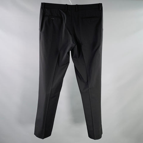 DOLCE & GABBANA Size 34 Black Wool Blend Tapered Zip Fly Dress Pants