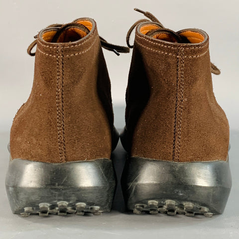 TOD'S Size 7.5 Brown Suede Ankle Lace-Up Chukka Boots