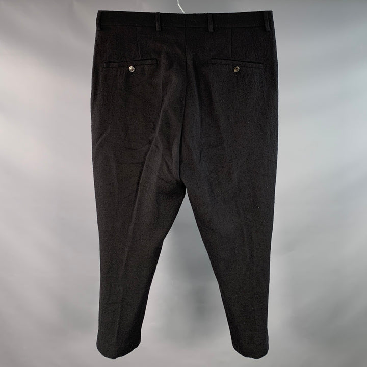 RICK OWENS Size 36 Black Wool Twill Drop Crotch Tapered Casual Pants