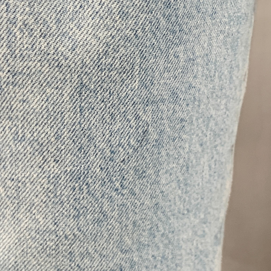AGOLDE Size 26 Becker Light Blue Cotton Twill Pleated Baggy Tapered Jeans