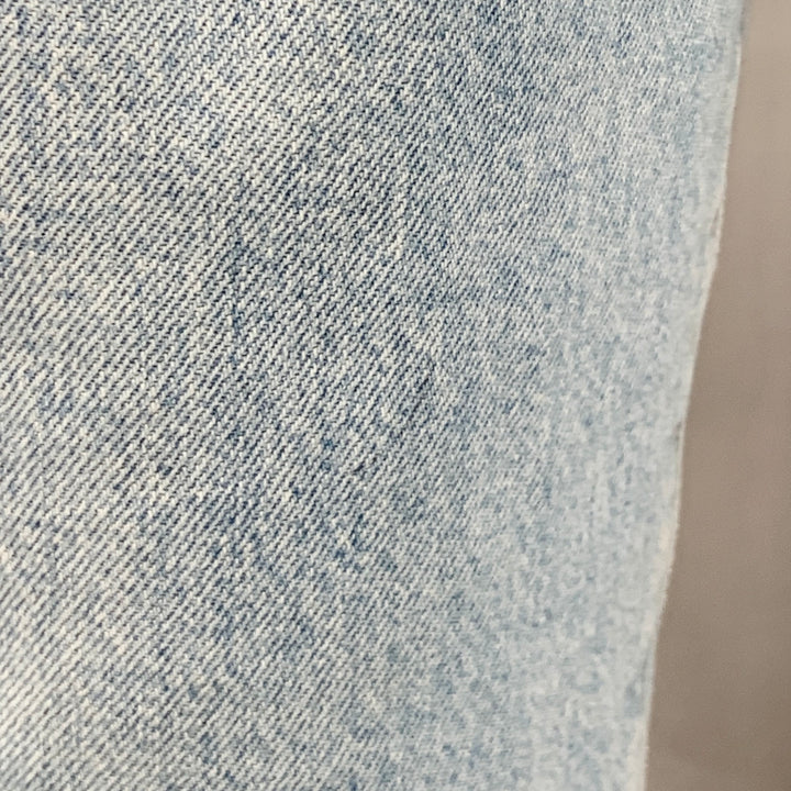 AGOLDE Size 26 Becker Light Blue Cotton Twill Pleated Baggy Tapered Jeans