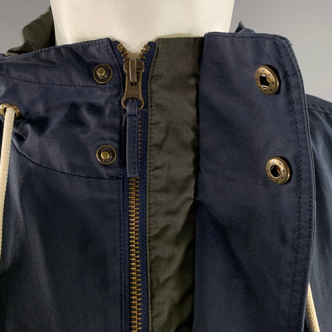 BARNEY COOLS Size M Navy Cotton Blend Windbreaker Jacket