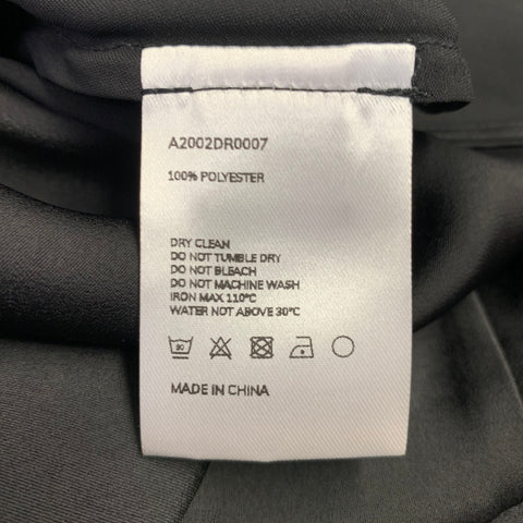LATTELIER Size M Black Polyester Spaghetti Straps Slip Dress