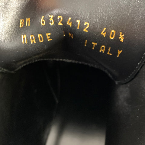 SAINT LAURENT Size 7.5 Black Leather Lace Up Boots