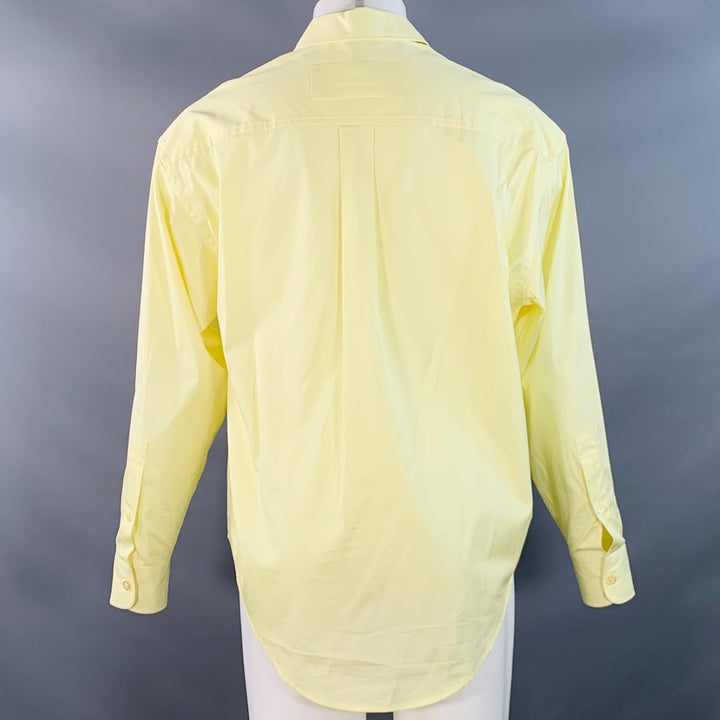 AMI by ALEXANDRE MATTIUSSI Size XS Butter Yellow Cotton Oversized Long Sleeve Shirt