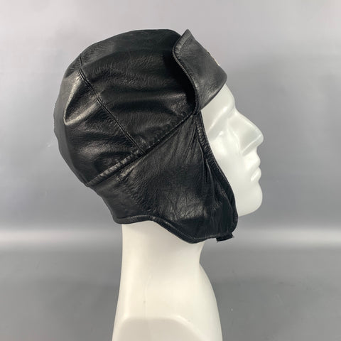 CESARE PACIOTTI Size 7 1/4 Black Leather Hats