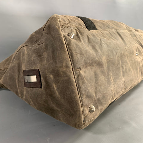 JACK SPADE Brown Black Mixed Fabrics Satchel Bags