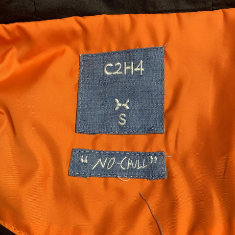 C2H4 Size S No Chill Orange Black Mixed Fabrics Polyester Windbreaker Jacket