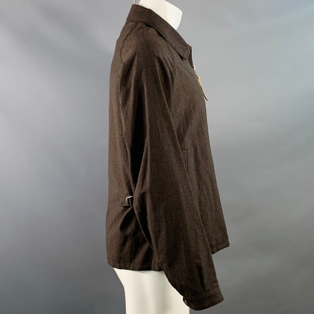 VISVIM Size M Peyton Swing Brown Wool Linen Zip Up Jacket