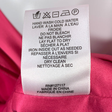 BADGLEY MISCHKA Size 8 Pink Polyester Ruched Cutout Sleeveless Deep V-Neck Dress