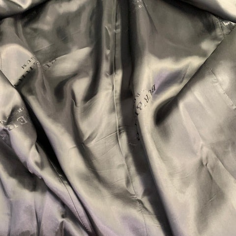 BURBERRY PRORSUM SS15 Size 44 Green Linen Double Breasted Coat