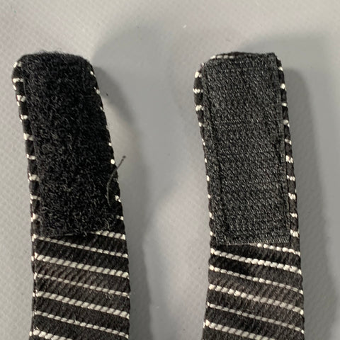 CARLO PIGNATELLI Black Silver Stripe Tie