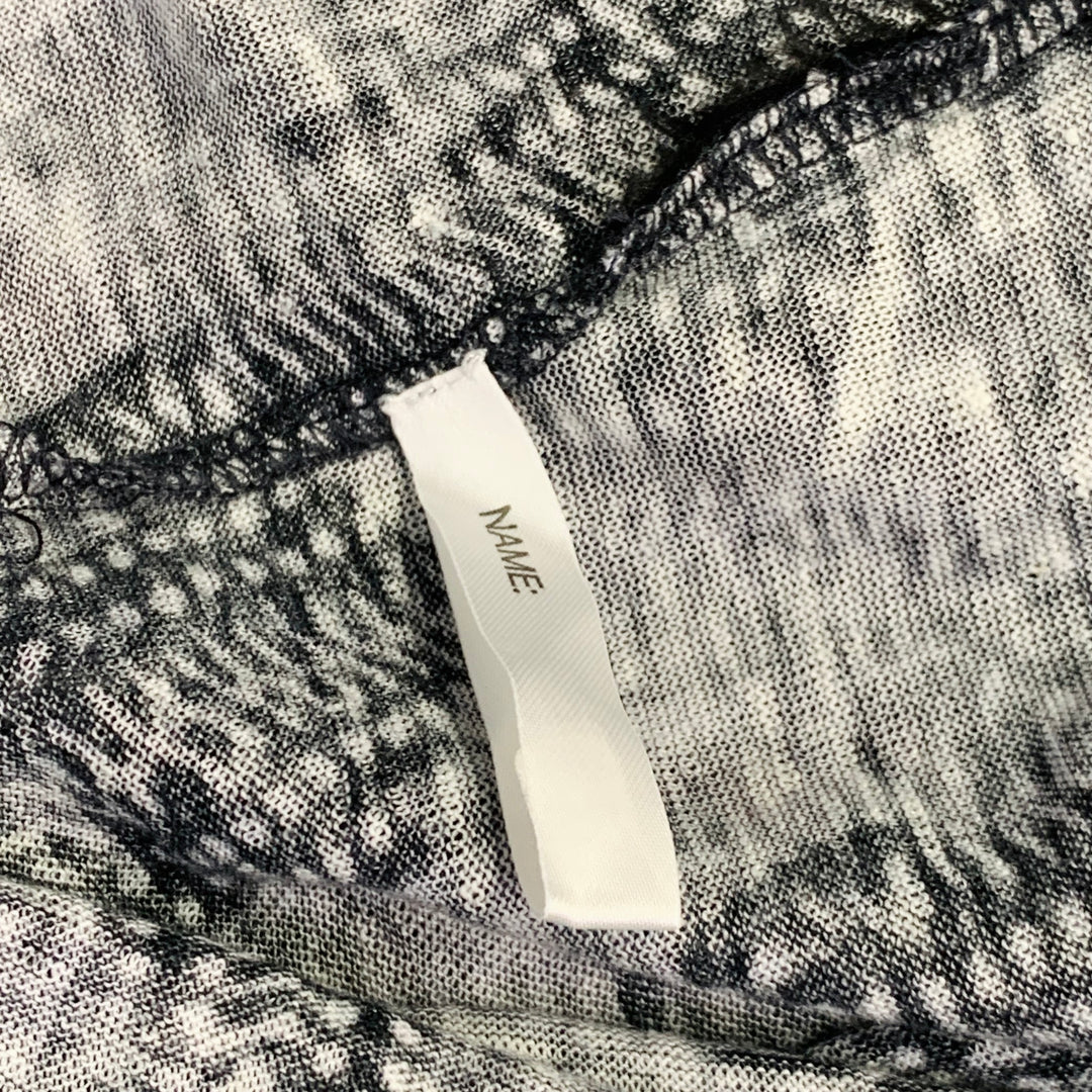 ISABEL MARANT Size M Black Purple Feathers Scoop Neck Casual Top