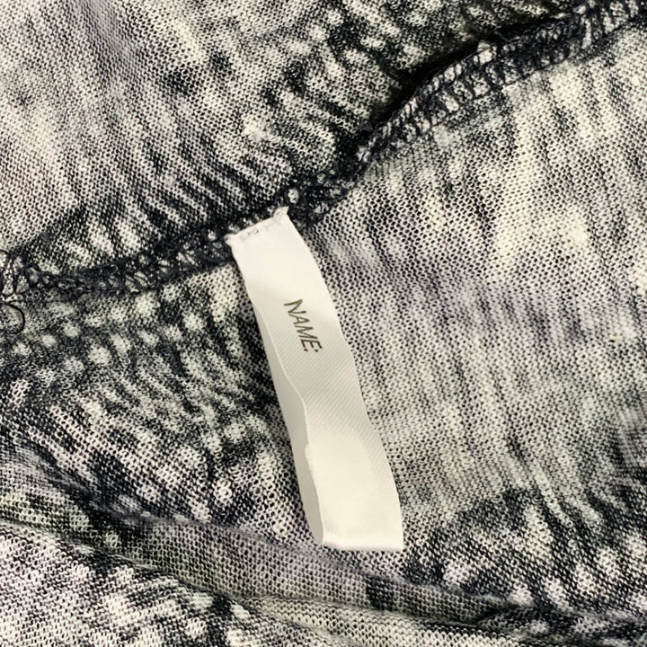 ISABEL MARANT Size M Black Purple Feathers Scoop Neck Casual Top