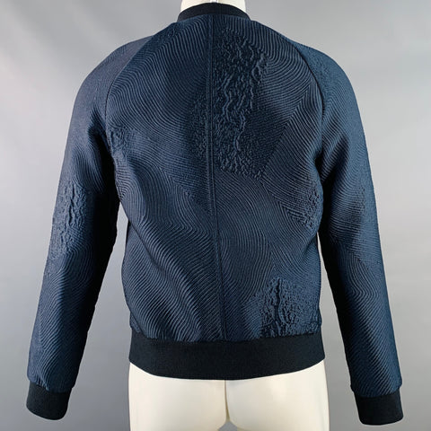 Blouson bombardier EMPORIO ARMANI Taille XS Broderies bleu marine et noir