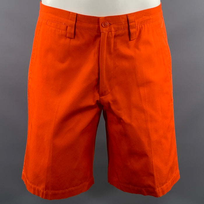 CALVIN KLEIN Size 32 Orange Solid Cotton CHUBS Shorts