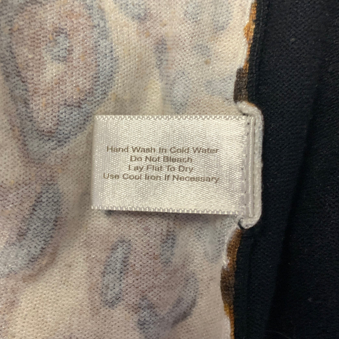 BOSTON PROPER Size S Tan Black Leopard Pull On Pullover