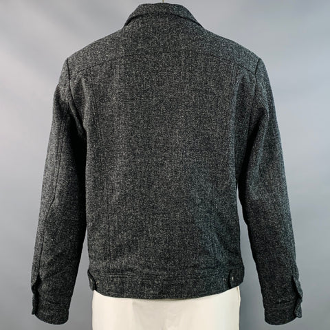 UNIONMADE Size XL Charcoal Wool Classic Snaps Jacket