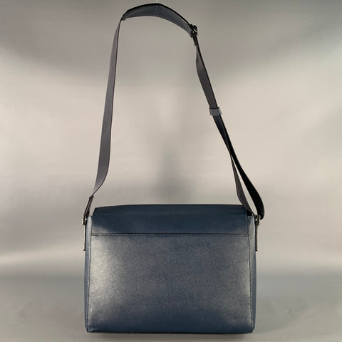 MICHAEL KORS Navy Saffiano Leather Messenger Bag