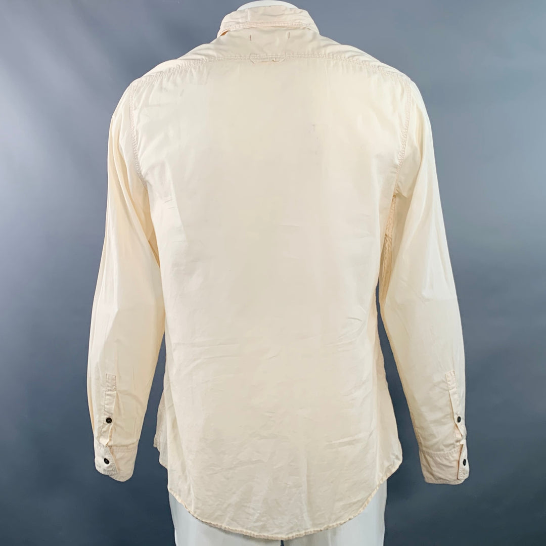 JOHN VARVATOS STAR USA Size L Beige Cotton Sheer Two Pockets Long Slee –  Sui Generis Designer Consignment