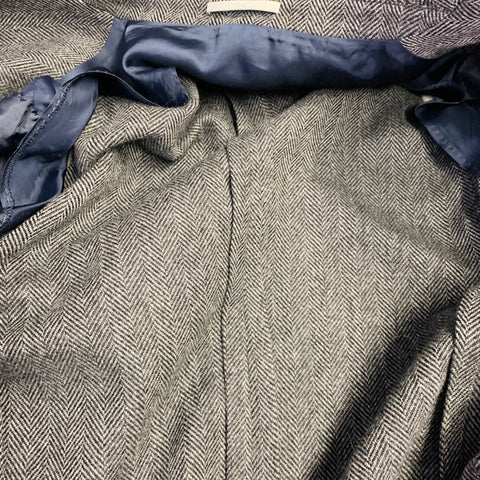 BRUNELLO CUCINELLI Size 38 Grey Black Herringbone Cashmere Sport Coat