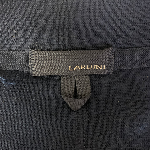 LARDINI Chest Size 44 Navy Heather Cotton Notch Lapel Sport Coat