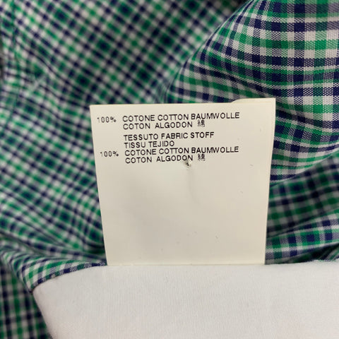 DSQUARED2 Talla 42 Chaleco abotonado de algodón a cuadros blanco azul marino verde