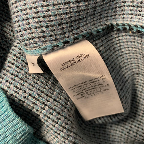 JW ANDERSON Size M Blue Multi Color Knitted Wool Blend Crew Neck Sweater