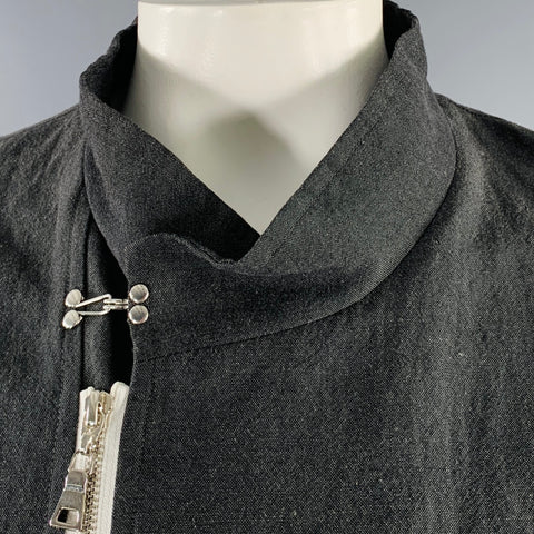 ANITYA One Size Black Linen Oversized Sport Coat