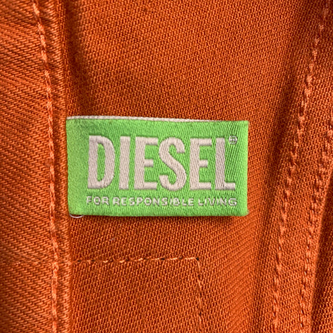 DIESEL Size 31 D-Strukt Orange Cotton Blend Slim 5 Pocket Jeans