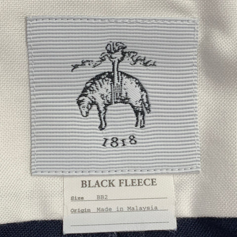 BLACK FLEECE Size M White Navy Cotton One Pocket Short Sleeve Shirt