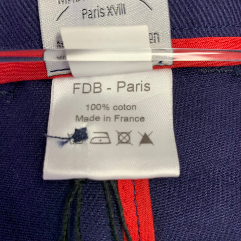 F D B Size 32 Blue Cotton Button Fly Casual Pants