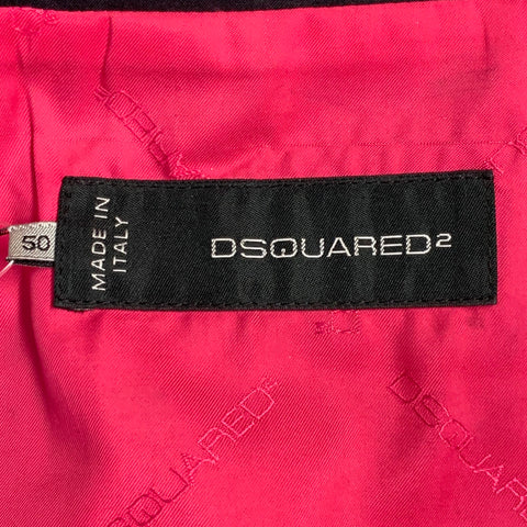 DSQUARED2 Size 40 Black Mixed Fabrics Cotton Silk Vest