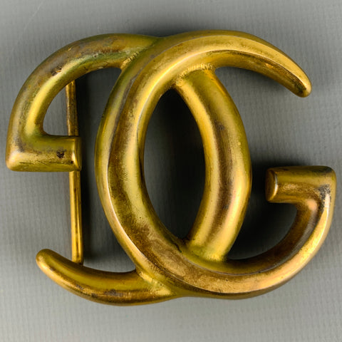 GUCCI Size L Metal GG Monogram Belt Buckle