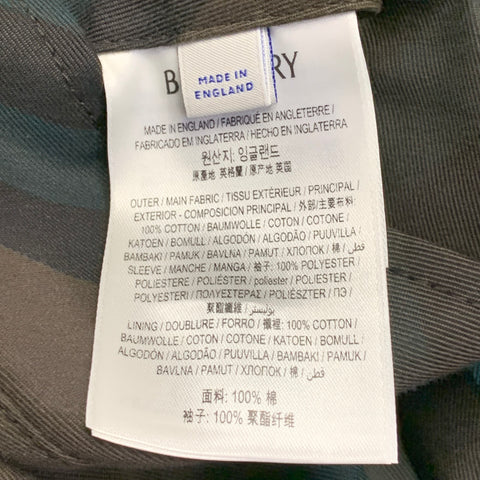 BURBERRY Size 36 Bradford Green Olive Reversible Cotton Belted Trench Coat
