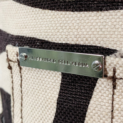 ALESSANDRO DELL'ACQUA Size 14 Brown Beige Zebra Flare Jeans