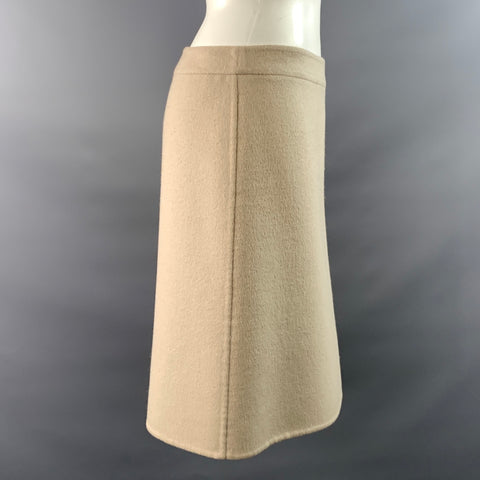 PRADA Size 4 Cream Mini Skirt