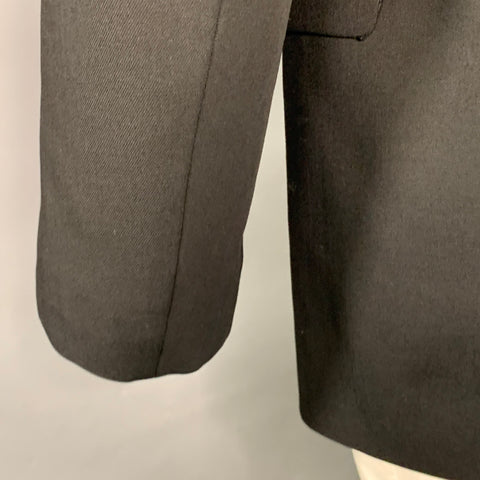 ISSEY MIYAKE Size L Black Twill Wool Notch Lapel Sport Coat