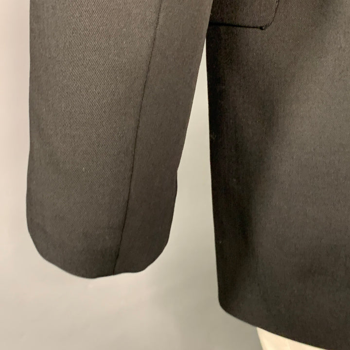 ISSEY MIYAKE Size L Black Twill Wool Notch Lapel Sport Coat