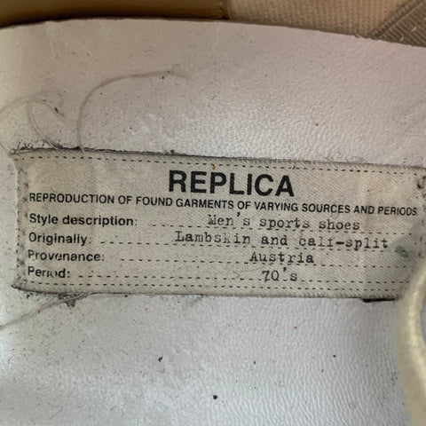 MAISON MARGIELA Size 9.5 Black Multi Color Lambskin Suede Paint Splatter Sneakers