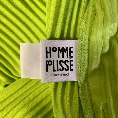 ISSEY MIYAKE Size M Green Lime Pleated Polyester Tunic Long Sleeve Shirt