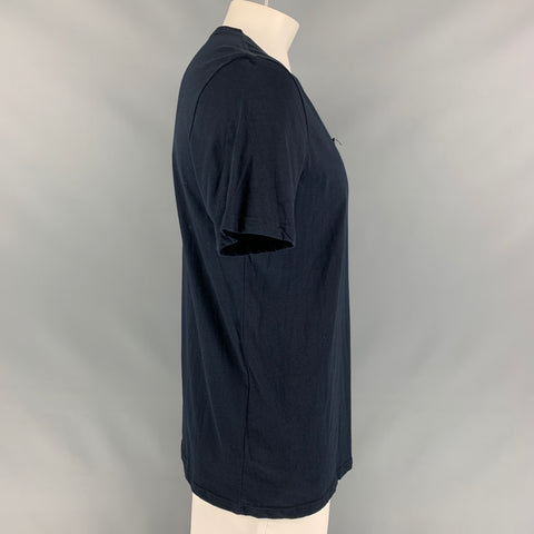 BURBERRY PRORSUM Size XL Navy Cotton Medal Bow Pin T-shirt