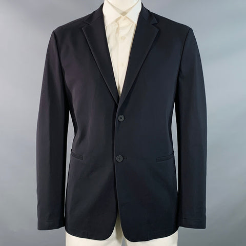 THEORY Size 44 Regular Clinton Black Polyamide Blend Notch Lapel Sport Coat