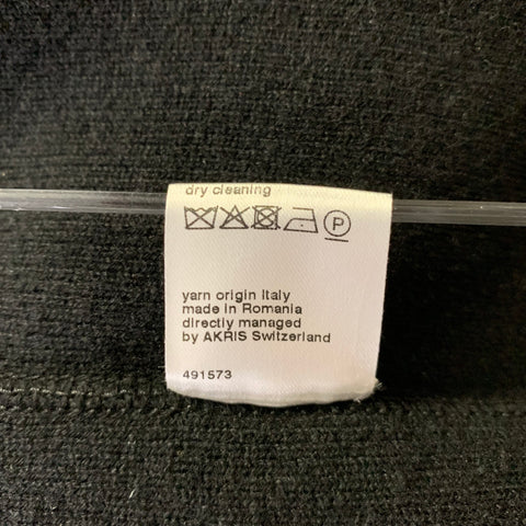 AKRIS Size M Black Cashmere Hoodie Cardigan