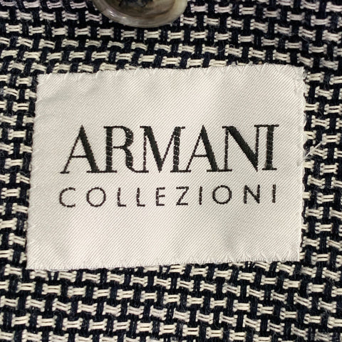 ARMANI COLLEZIONI Taille 40 Veste de sport en mélange de polyester texturé noir et blanc
