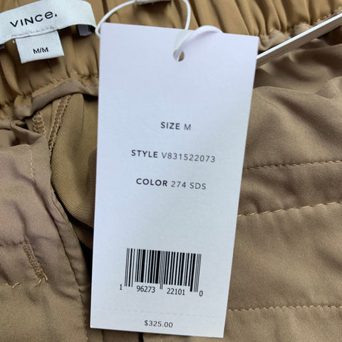 VINCE Size M Tan Polyester Pleated Casual Pants