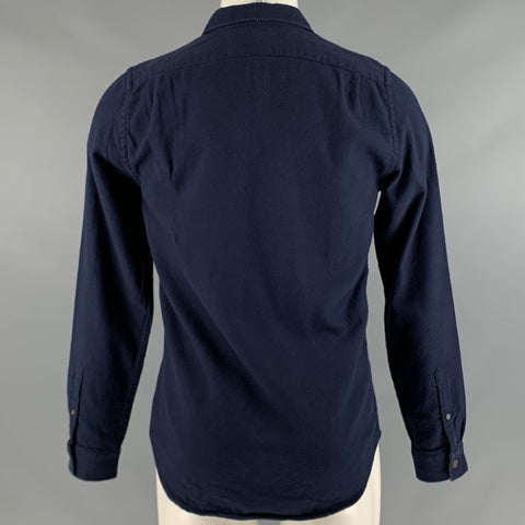 PAUL SMITH Size M Navy Twill Cotton Long Sleeve Shirt