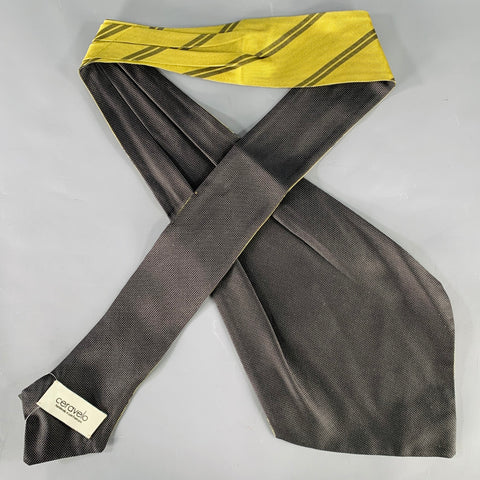 CERAVELO Black Yellow Diagonal Stripe Ascot