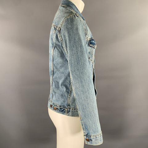 LEVI STRAUSS Chest Size M Blue Wash Denim Trucker Jacket