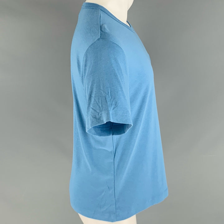 NN07 Size M Blue Cotton Blend One Pocket Crew Neck T-shirt